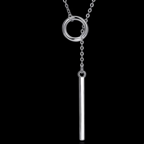 NWOT sterling silver bar circle necklace - Picture 4 of 4